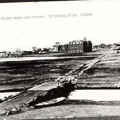 Old plank road and bridge, to Salt Acres, Stonington CT