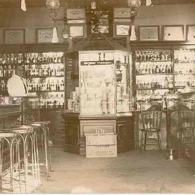Interior of Brayton Pharmacy, Stonington CT