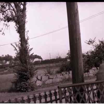 Looking out the front gate