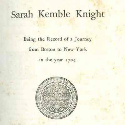 The Private Journal of Sarah Kemble Knight