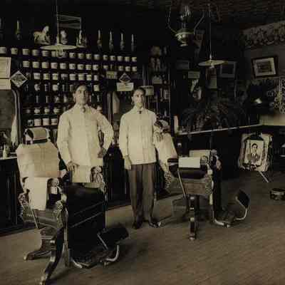 Interior of barber shop