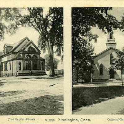 First Baptist Church & Catholic Church, Stonington CT