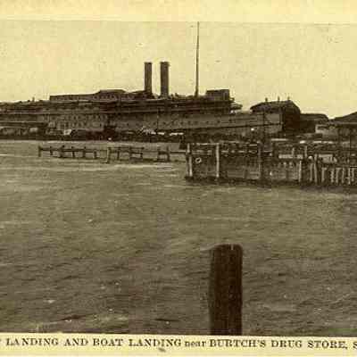 Steamboat Landing and Boat Landing near Burtch's Drug Store, Stonington CT
