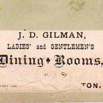 J.D. Gilman Trade Card