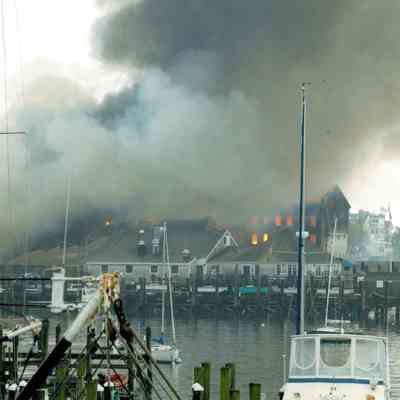 Atwood/Monsanto Fire from Town Dock, 2003