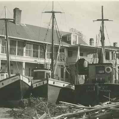 Fishing boats rear side of Water Street