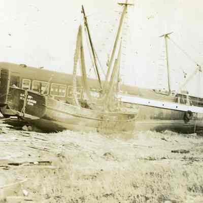 Derailed train