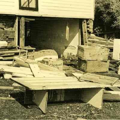 Home with debris