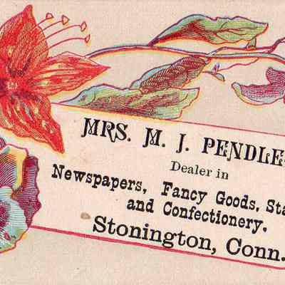Mrs. M. J. Pendleton Trade Card