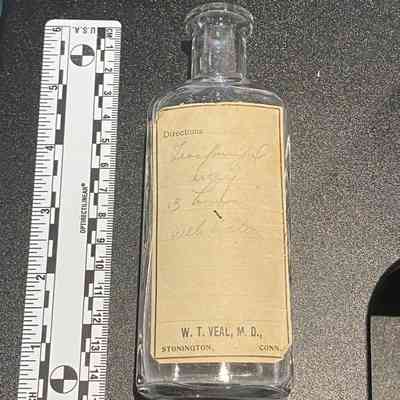 Glass Medicine Bottle - Dr. William T. Veal, MD