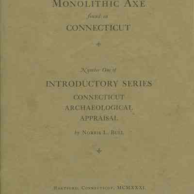 Monolithic Axe found in Connecticut