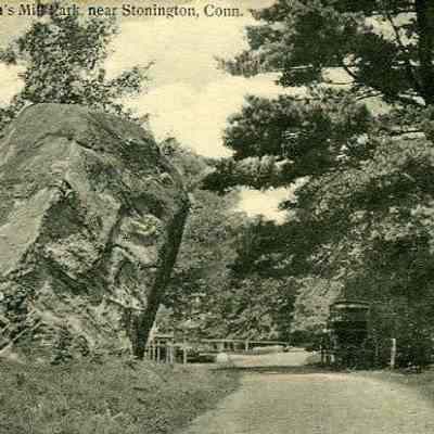 Entrance to Dean's Mill Park, near Stonington CT