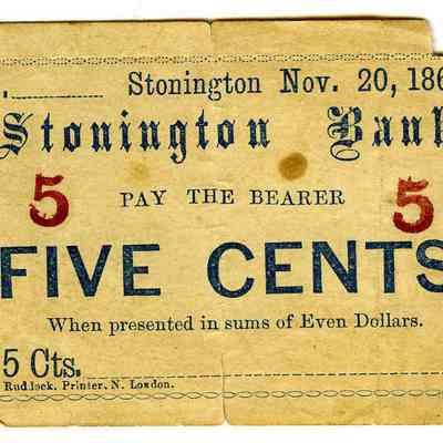 Five Cents Stonington Bank note