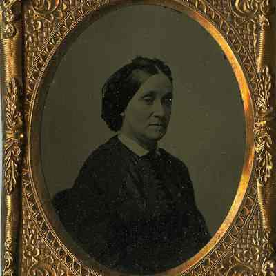 Unidentified seated middle-aged woman