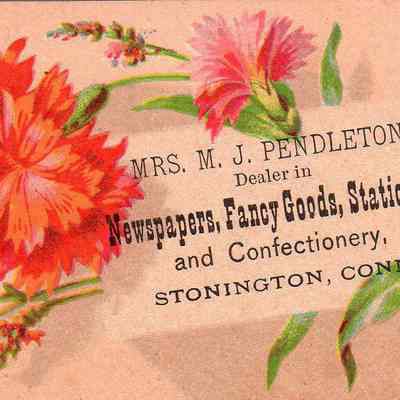 Mrs. M. J. Pendleton Trade Card