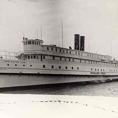 Steamer "Richard Peck" of the New Haven Line at dock, Stonington CT