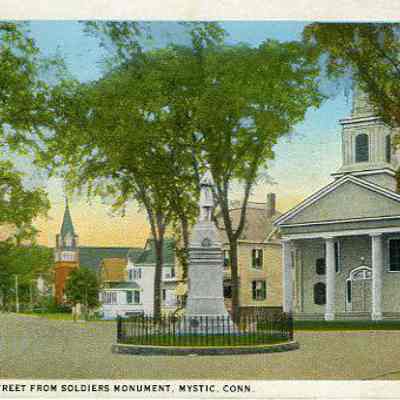 East Main Street from Soldiers Monument, Mystic CT