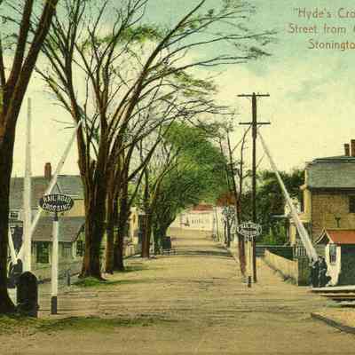 "Hyde's Crossing", Elm Street from Christian Hill, Stonington CT