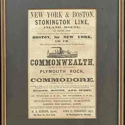 Stonington Railroad Advertisement