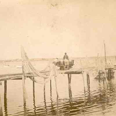 LIttle Narrangansett Bay with fishing docks, Stonington CT