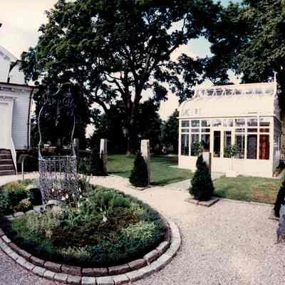 Designer Show House, conservatory and herb garden, 1989