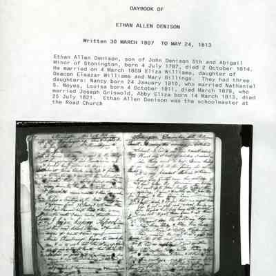 Daybook of Ethan Allen Denison