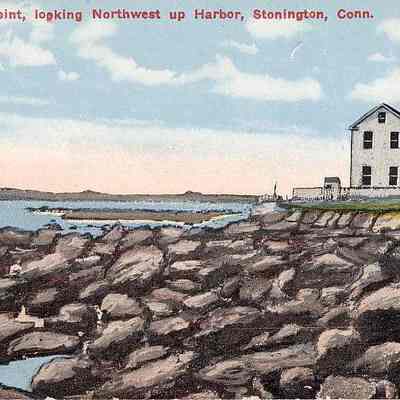Stonington Point, looking Nortwest up Harbor, Stonington CT