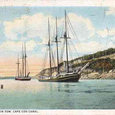 Sailing Ships in Tow, Cape Cod Canal