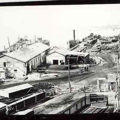 Rail yard at eastern end of Pearl Street