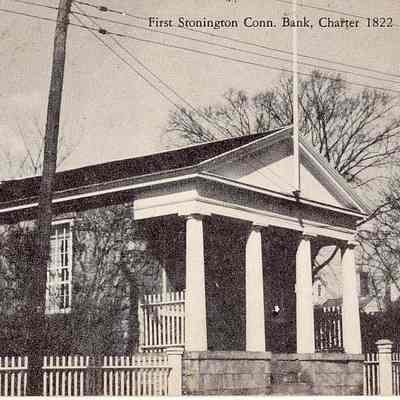 First Stonington Conn. Bank, Charter 1822, "Customs House", Stonington CT