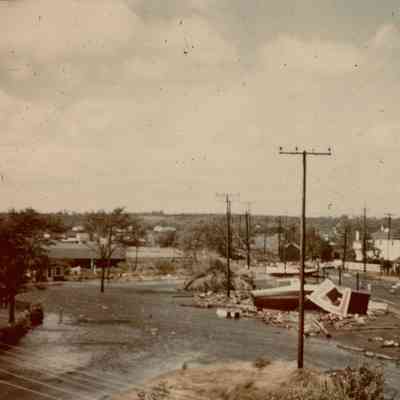 Matthews Park after Hurricane Carol, 1954