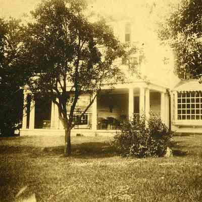 Small covered porch at "The Hill"