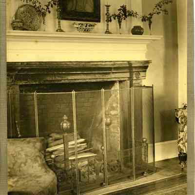 35 Grand Street, Stonington CT interior with fireplace