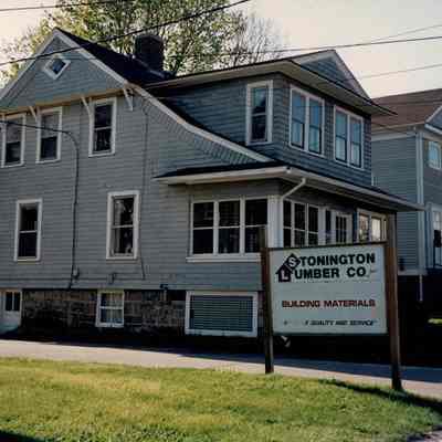 101 Main Street with Stonington Lumber sign