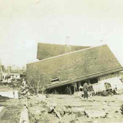 Destroyed houses, possibly east side of borough