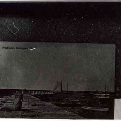 Small photo of postcard of Stonington breakwater, Stonington CT