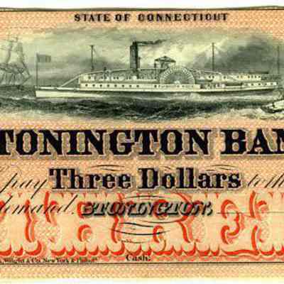 Three Dollar Stonington Bank notes