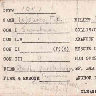 Fred E. Weeks WWII Papers, 1942-1944