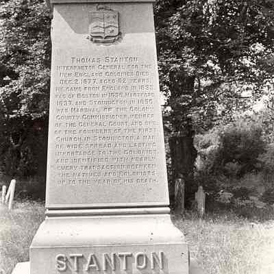Stanton Side of Founders Monument, Wequetequock Burying Ground, Stonington CT