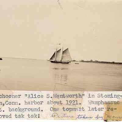"Alice S. Wentworth", Stonington Harbor, Stonington CT