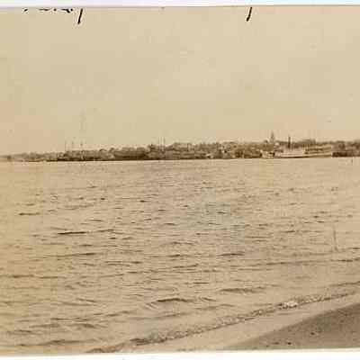 Nantucket Harbor with vessels in background