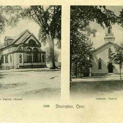 First Baptist Church & Catholic Church, Stonington CT