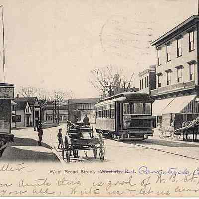 West Broad Street, Westerly RI (crossed out and Pawcatuck CT written in)