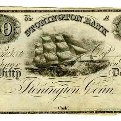Fifty Dollar Stonington Bank note