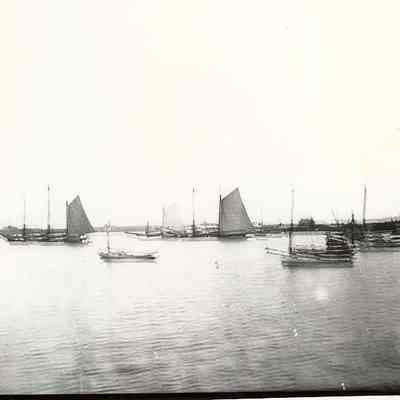 Sailing vessels in harbor, Stonington CT