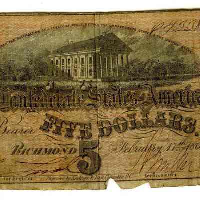 $5.00 Confederate States America - Richmond