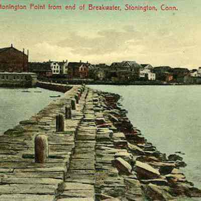 View of Stonington Point from end of Breakwater, Stonington CT