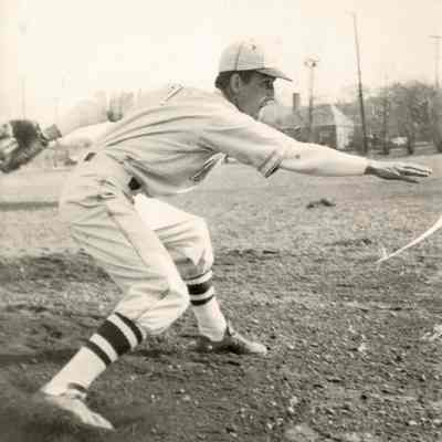 Baseball player in action