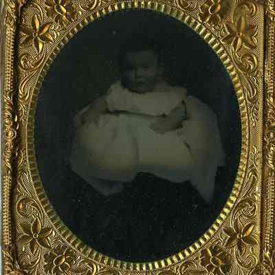 Unidentified baby girl(?) in white gown
