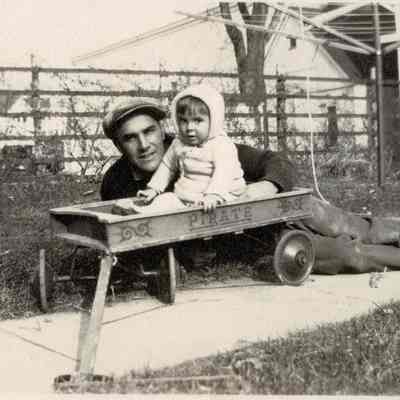 Burrows Perry with son Andrew, 1928